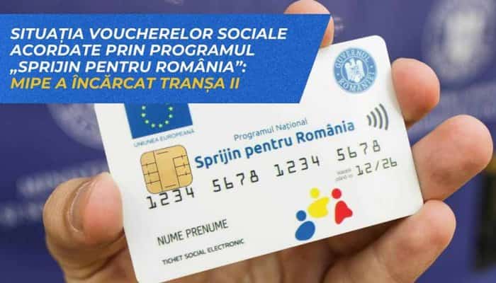 Cardurile sociale au fost alimentate cu a doua tranșă de bani